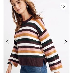 Madewell Striped Payton Pullover Sweater